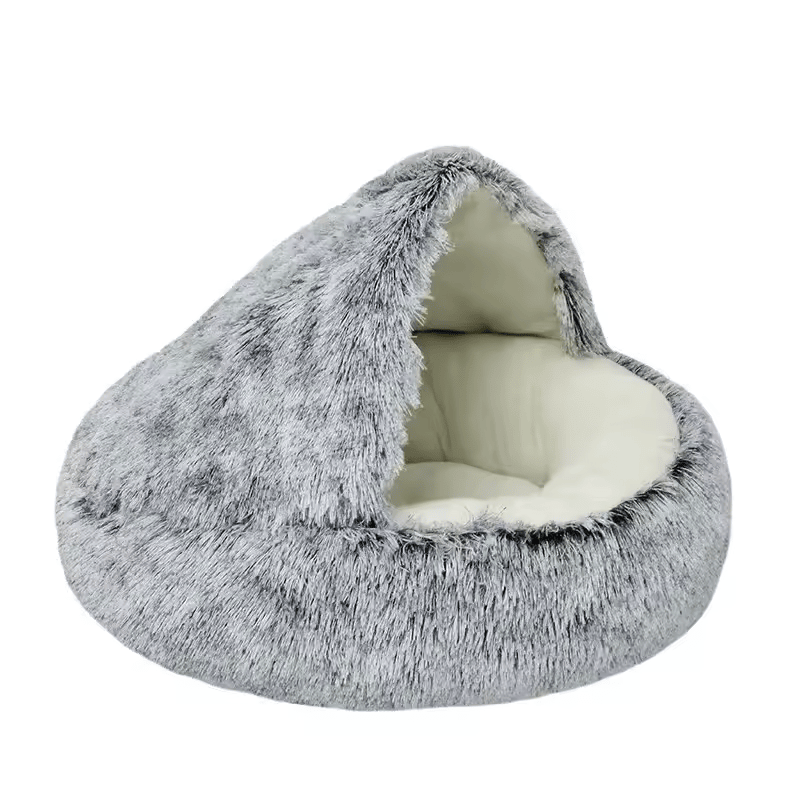 Cat bed™Plush pet bed with round cover