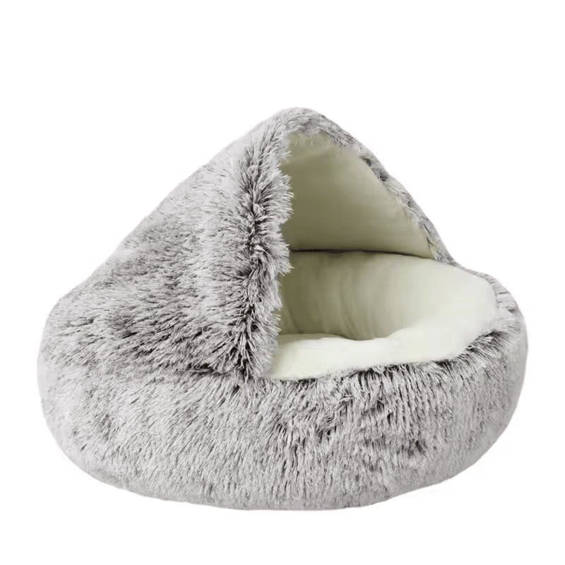 Cat bed™Plush pet bed with round cover